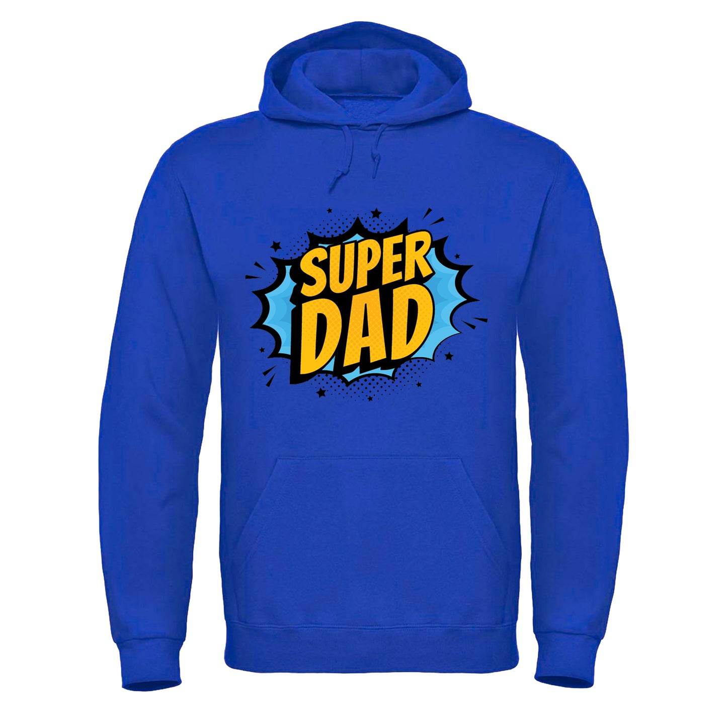 Mens 'Super Dad' Printed Hooded Sweatshirt - Fathers Day Gift