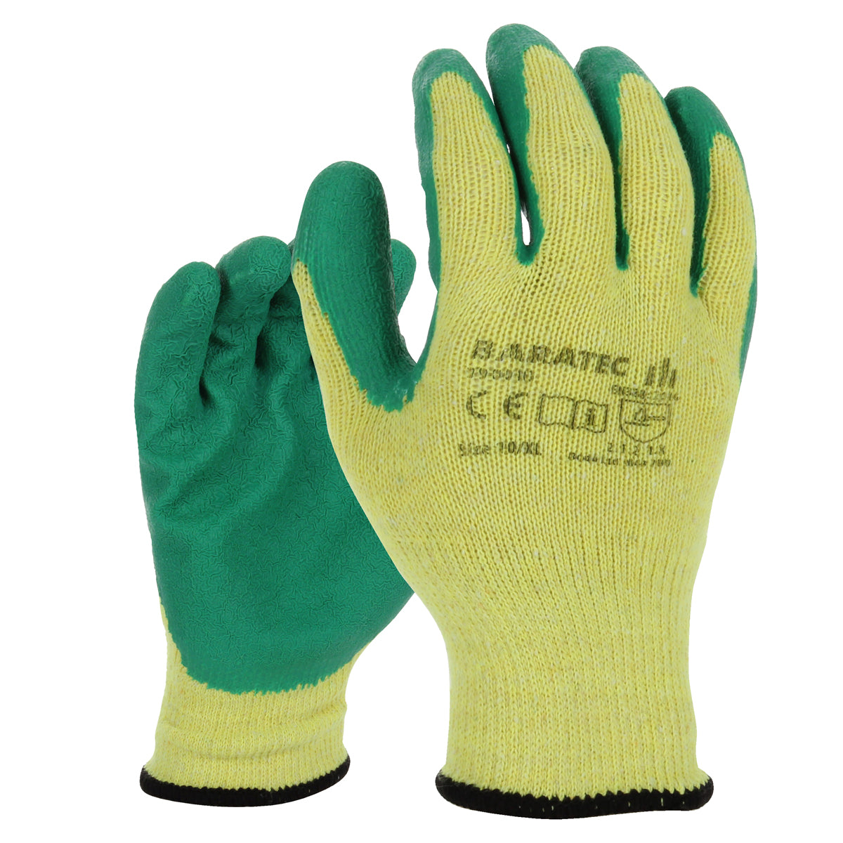 Baratec Workwear Latex Gripper Glove - Wet & Dry Conditions - 12 PACK