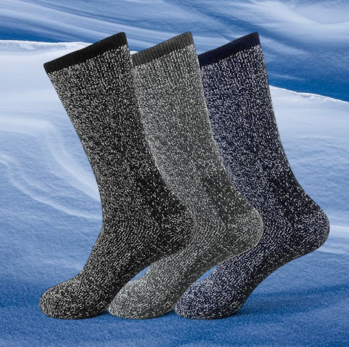 Mens Winter Warm 2.13 Tog Heated Thermal Socks - Pack of 3