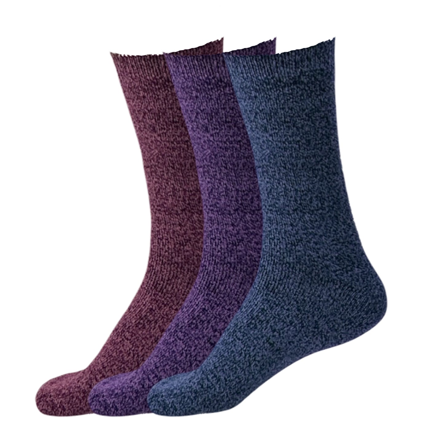 Ladies 2.13 Tog Heated Fleece Lined Thermal Socks - Pack of 3