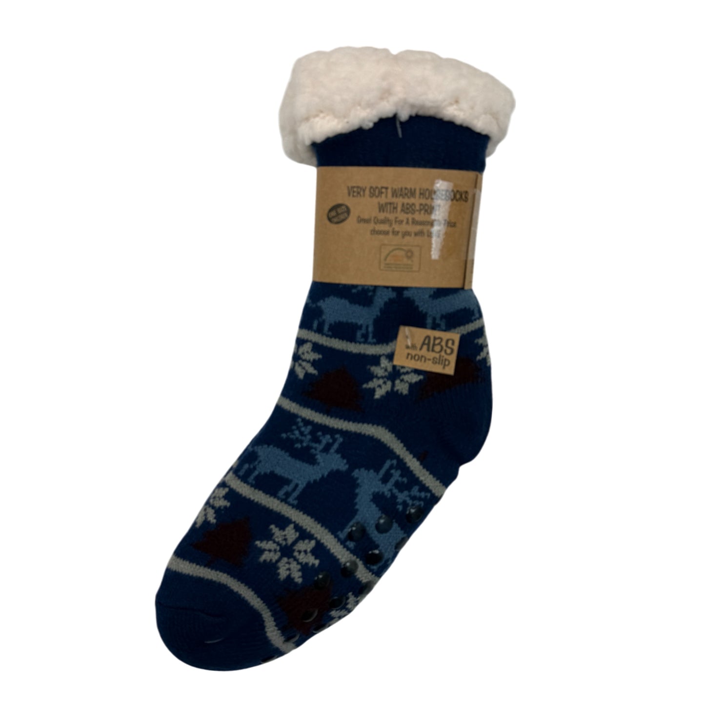 Kids Unisex Indoor Sherpa Lined Cosy Socks