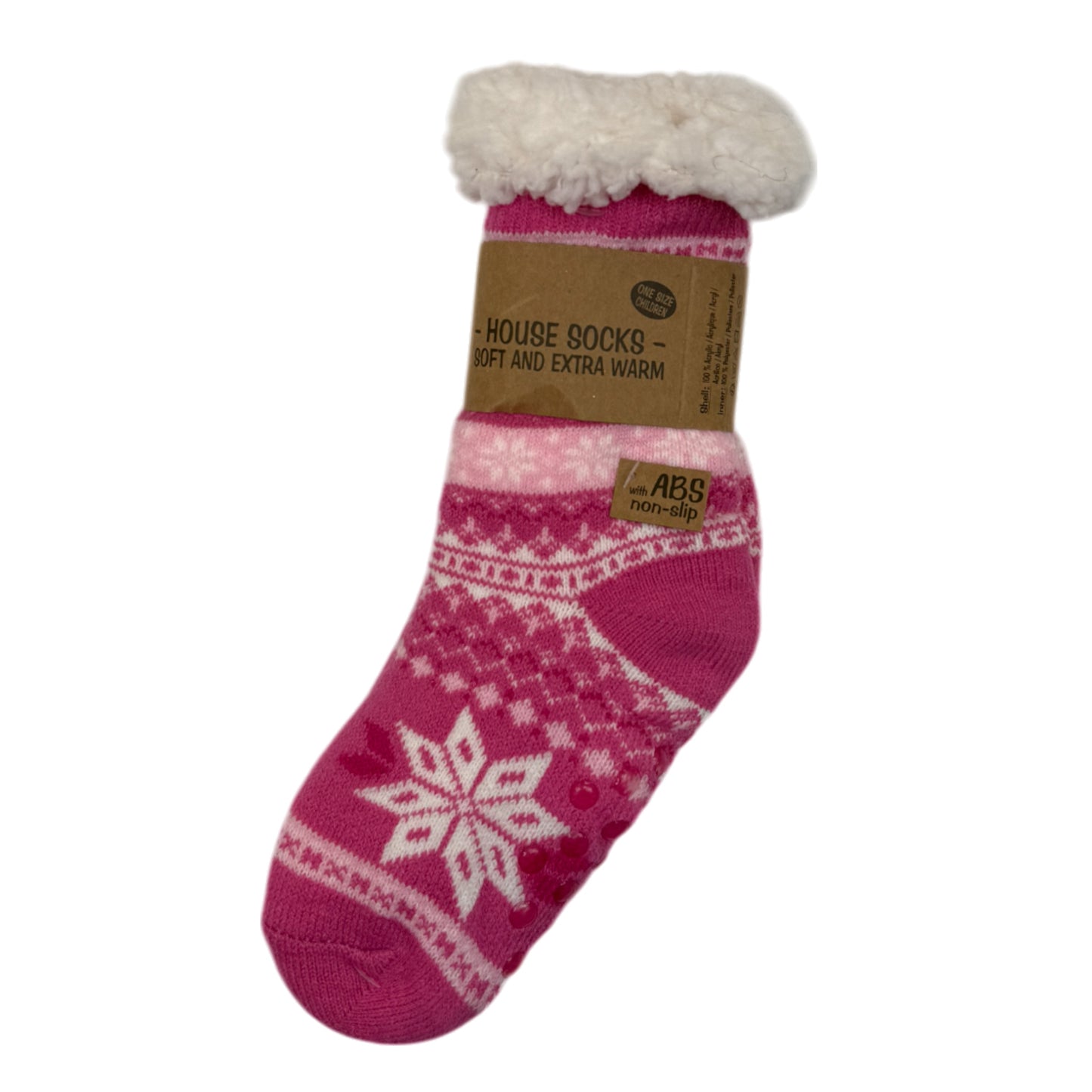 Kids Unisex Indoor Sherpa Lined Cosy Socks