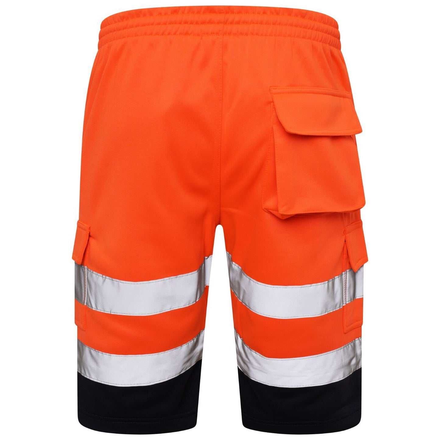 Mens Hi Vis Reflective Safety Cargo Fleece Shorts