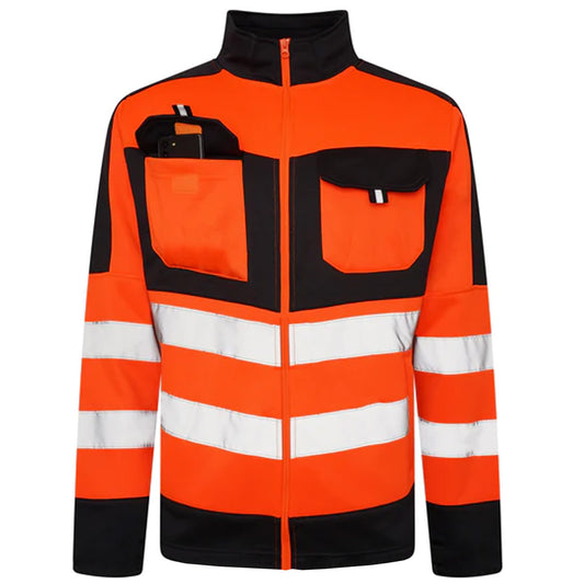 Mens AV050 Hi Vis Workwear High Neck Jacket