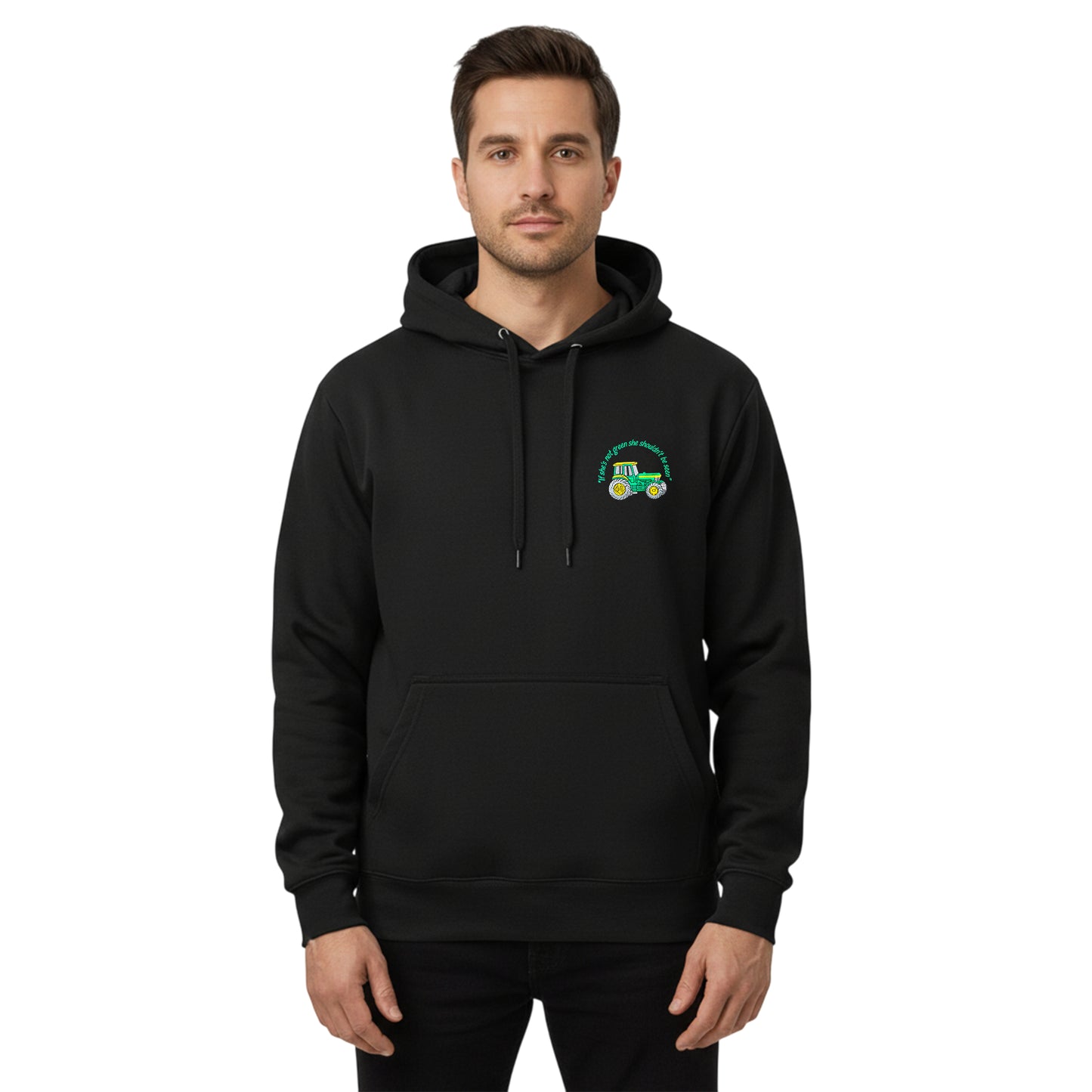 Adults Tractor Logo Embroidered Hoodie