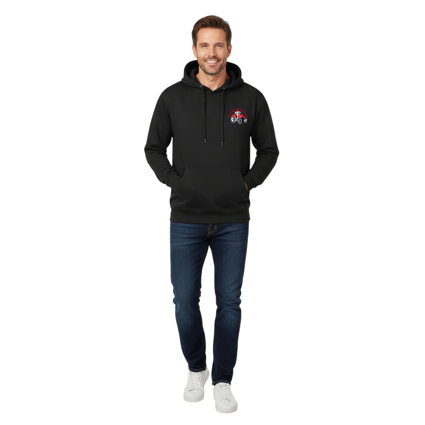 Adults Tractor Logo Embroidered Hoodie