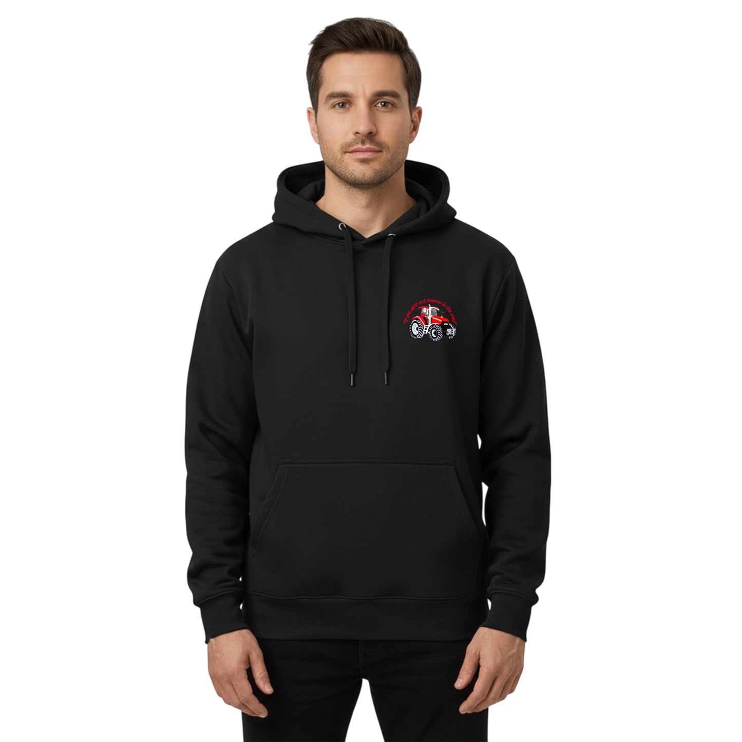 Adults Tractor Logo Embroidered Hoodie