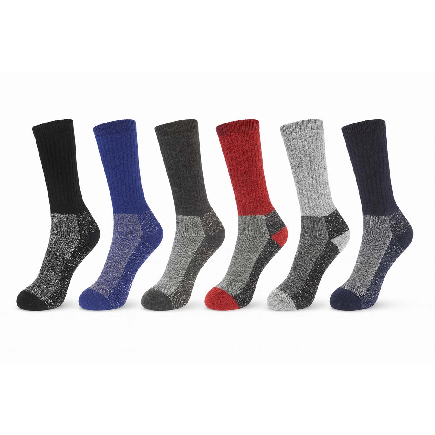 Men’s Moisture-Wicking Thermal Merino Wool Socks UK 7–13 | Pack of 6