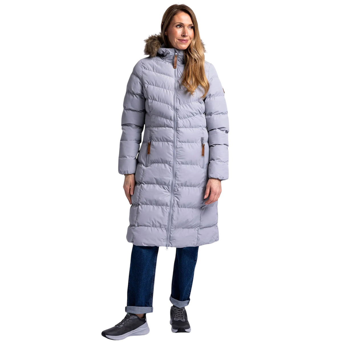 Women's Audrey Longline Padded Jacket | Faux Fur Hooded Coat