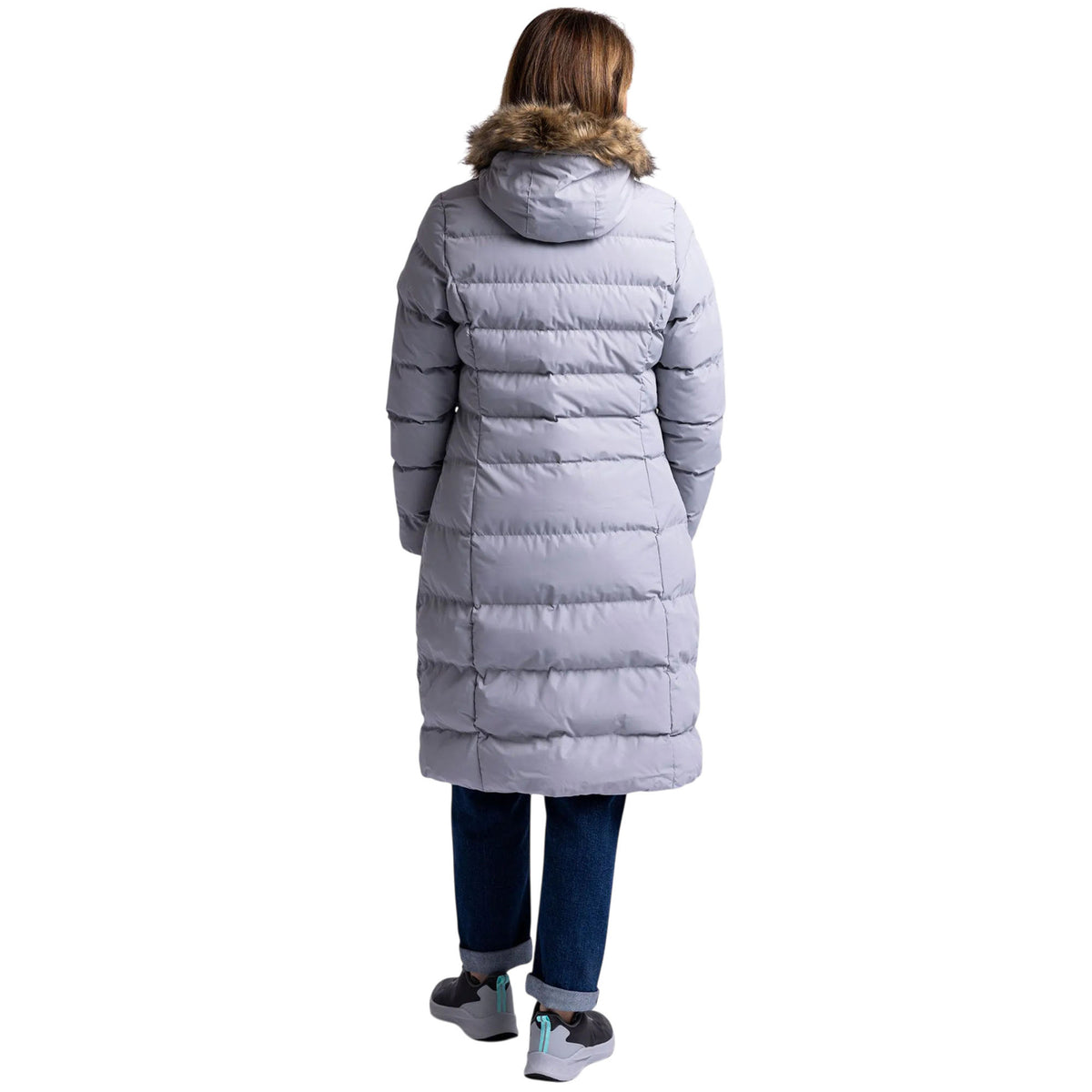 Women's Audrey Longline Padded Jacket | Faux Fur Hooded Coat