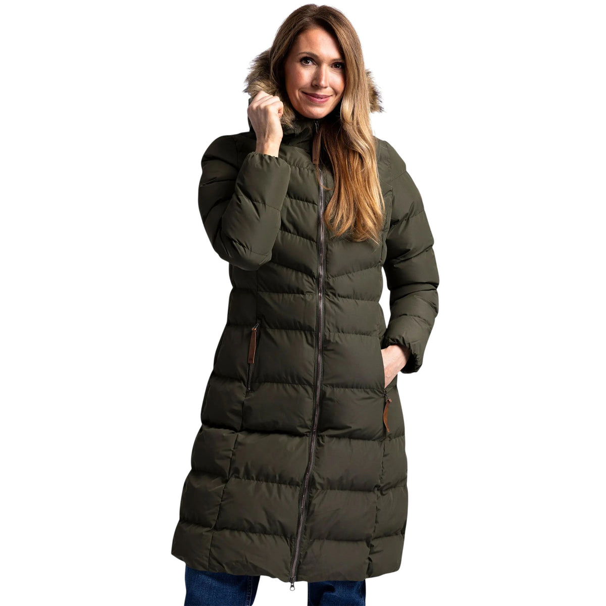 Women's Audrey X Long Padded Jacket | Faux Fur Hooded Coat | ColdHeat