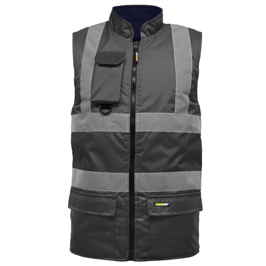 Mens Hi Vis Fleece Lined Reversible Bodywarmer