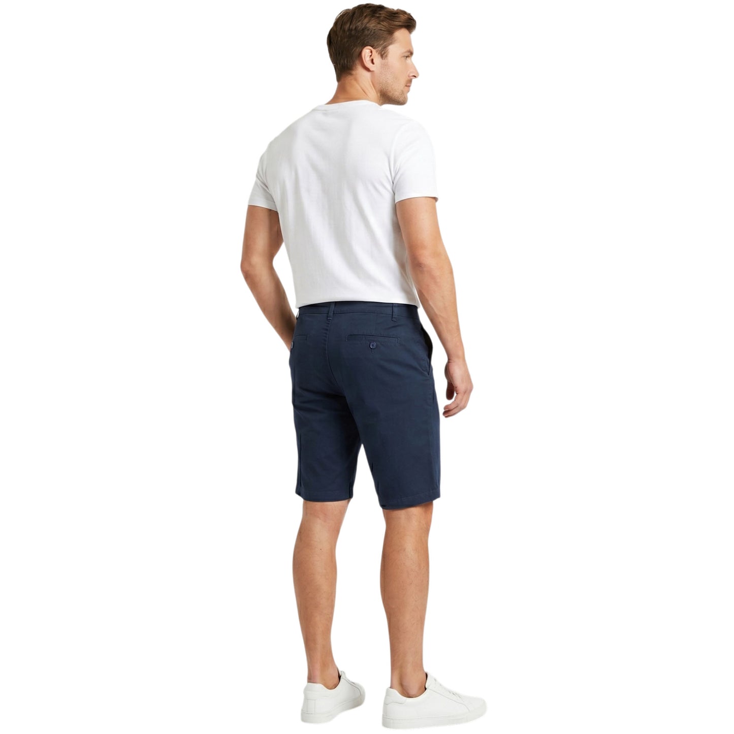 Men’s Regular Fit Chino Shorts – 100% Cotton Knee Length