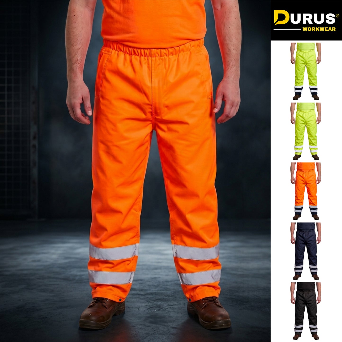 Hi-Vis Waterproof Overtrousers | EN471 Class 1 Safety Pants