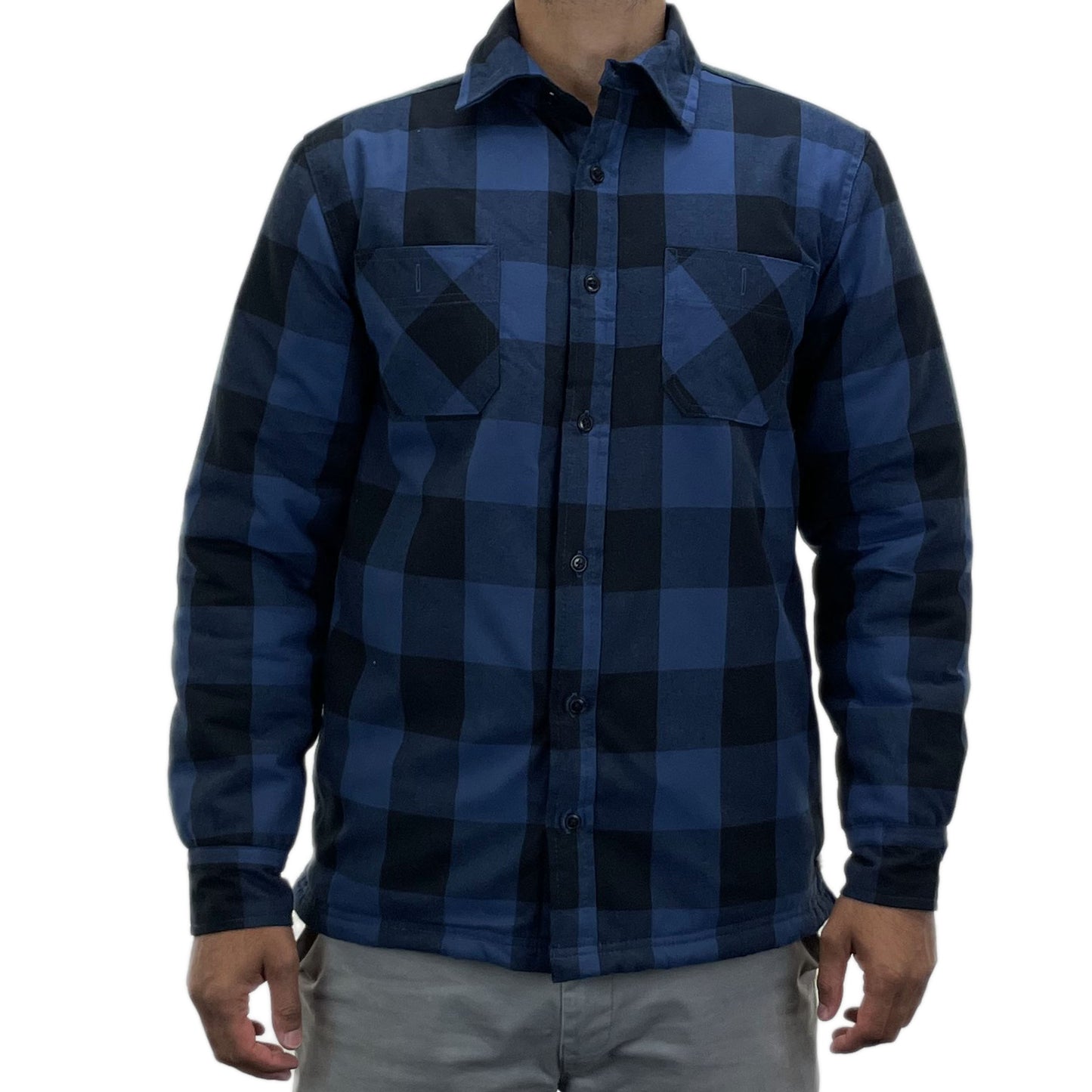 Mens Collared Button Up Lumberjack Work Shirt