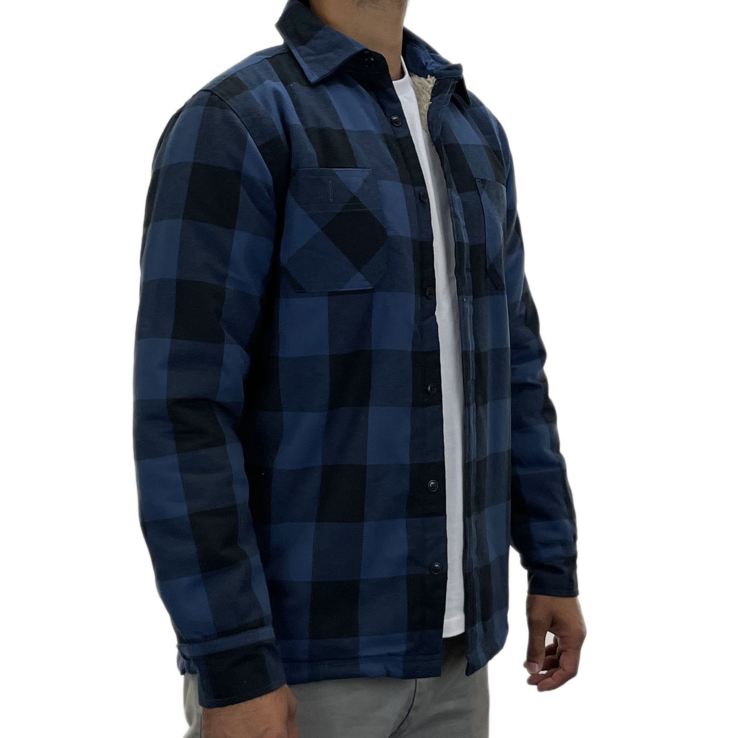 Mens Collared Button Up Lumberjack Work Shirt