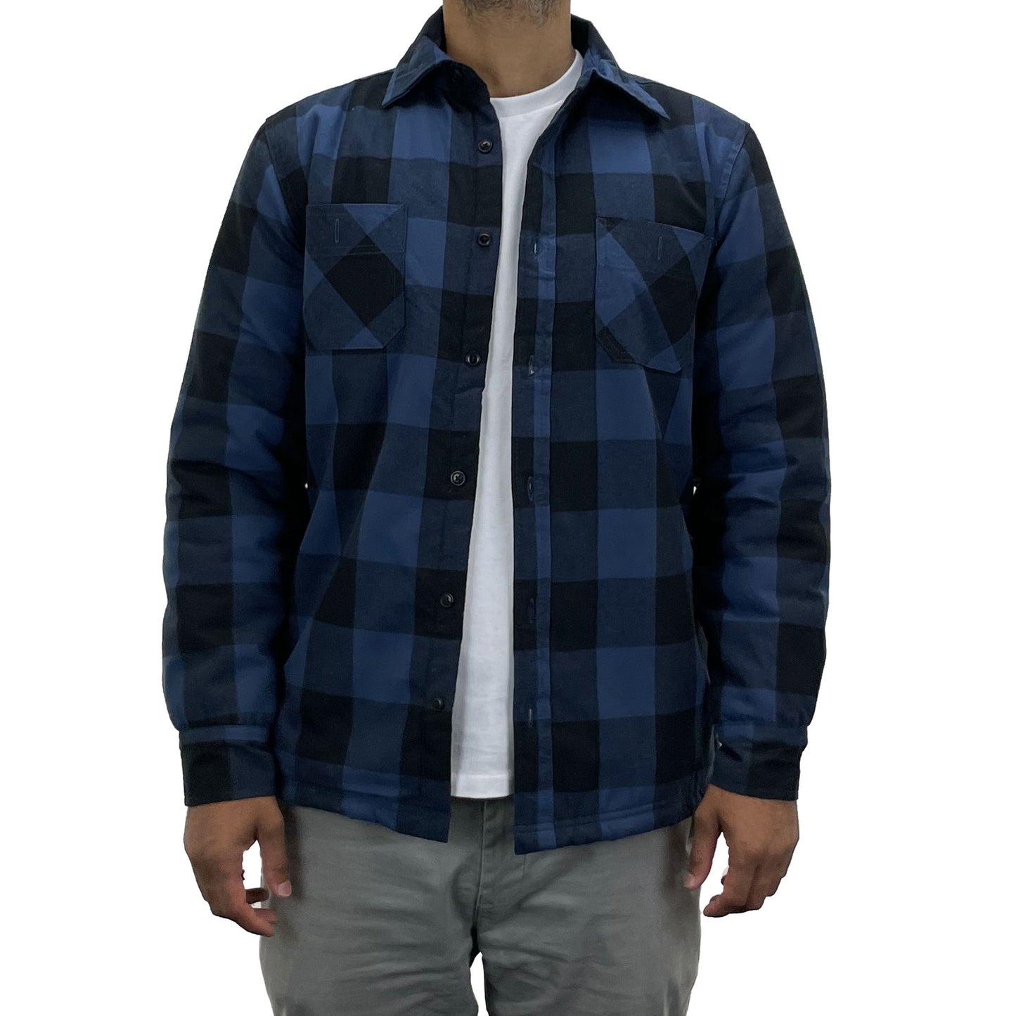 Mens Collared Button Up Lumberjack Work Shirt