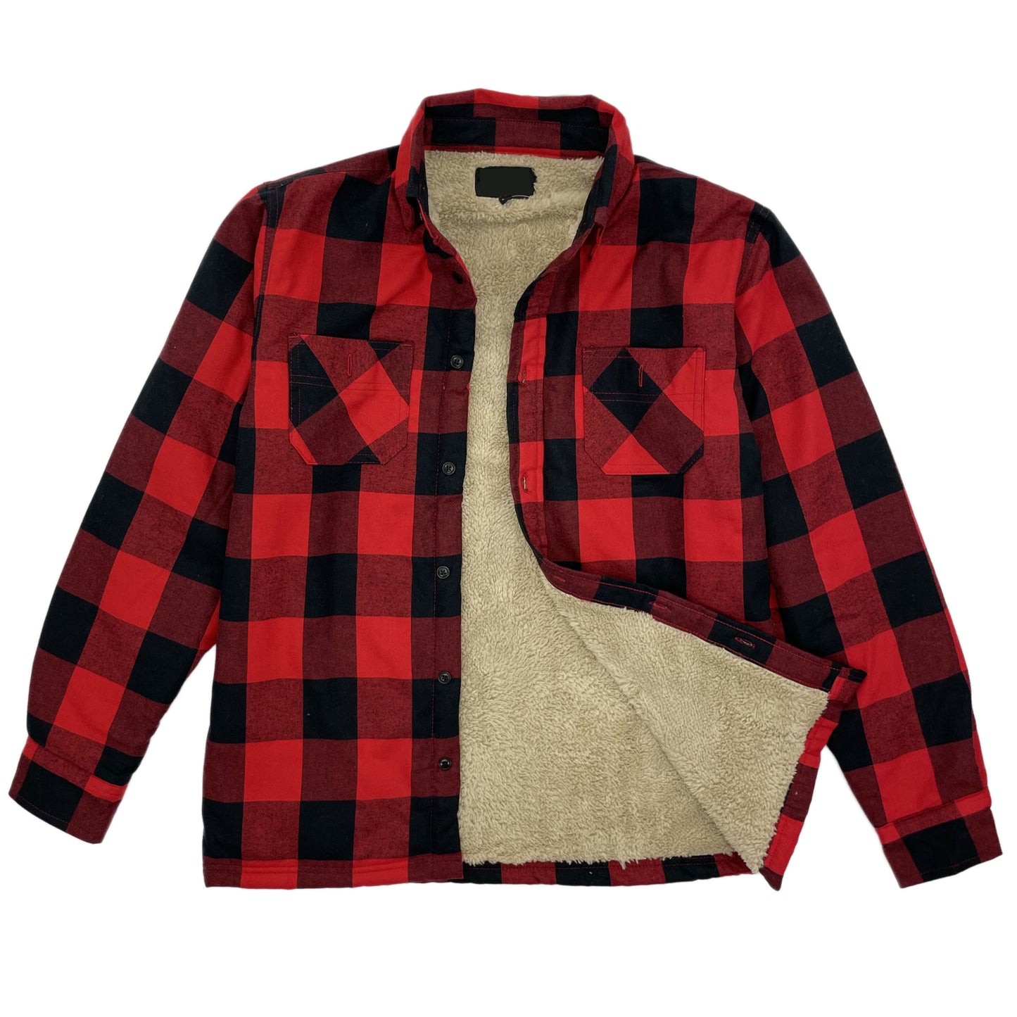 Mens Collared Button Up Lumberjack Work Shirt