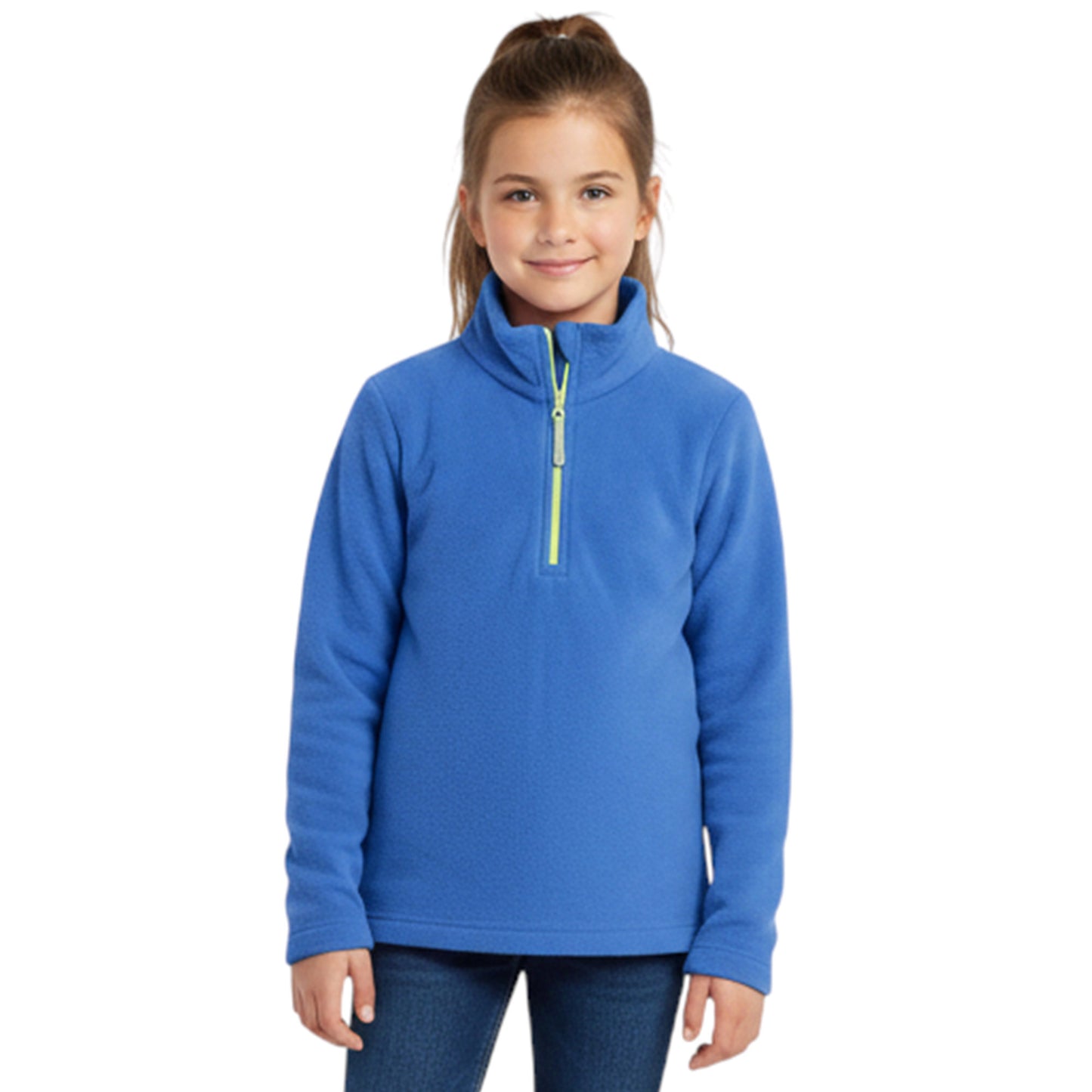 Kids Unisex Fleece Top – 1/4 Zip High Neck Pullover Sweatshirt