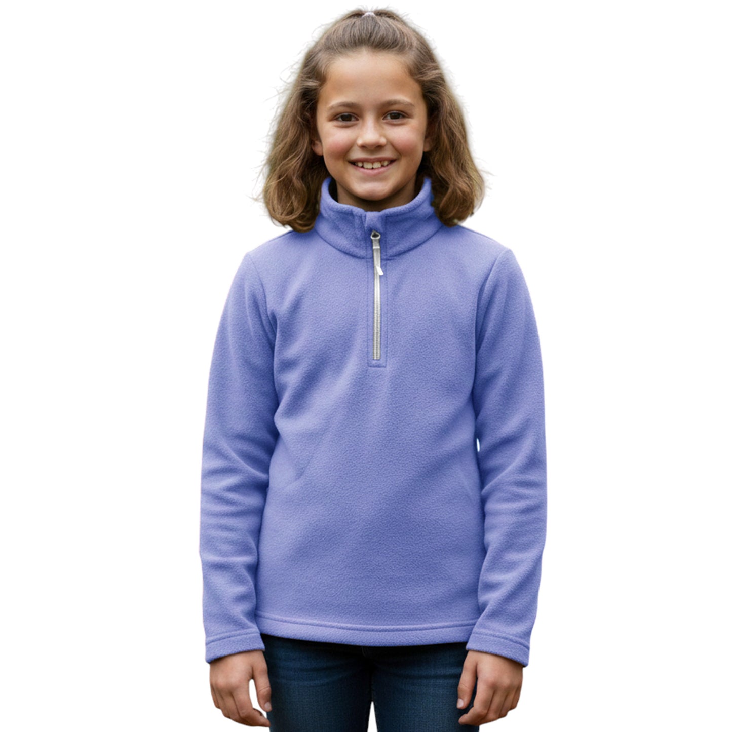 Kids Unisex Fleece Top – 1/4 Zip High Neck Pullover Sweatshirt