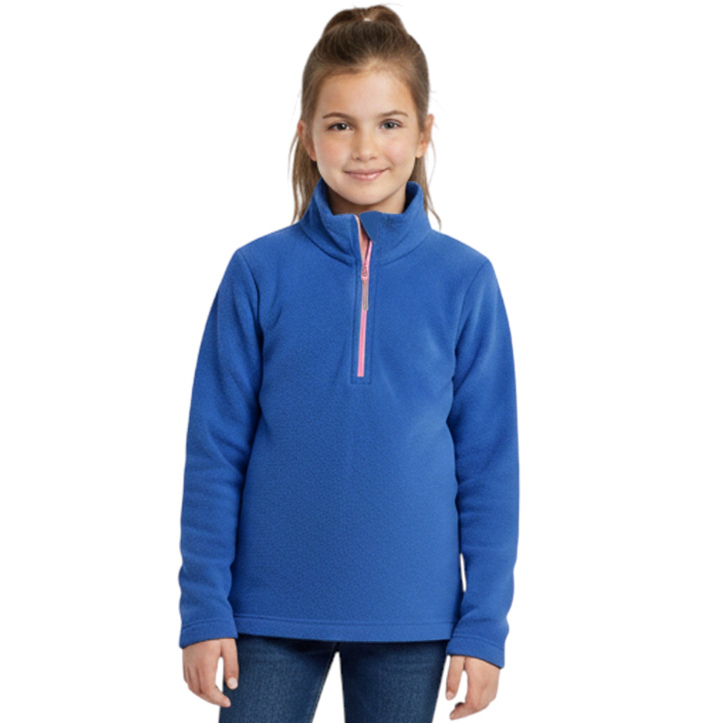 Kids Unisex Fleece Top – 1/4 Zip High Neck Pullover Sweatshirt