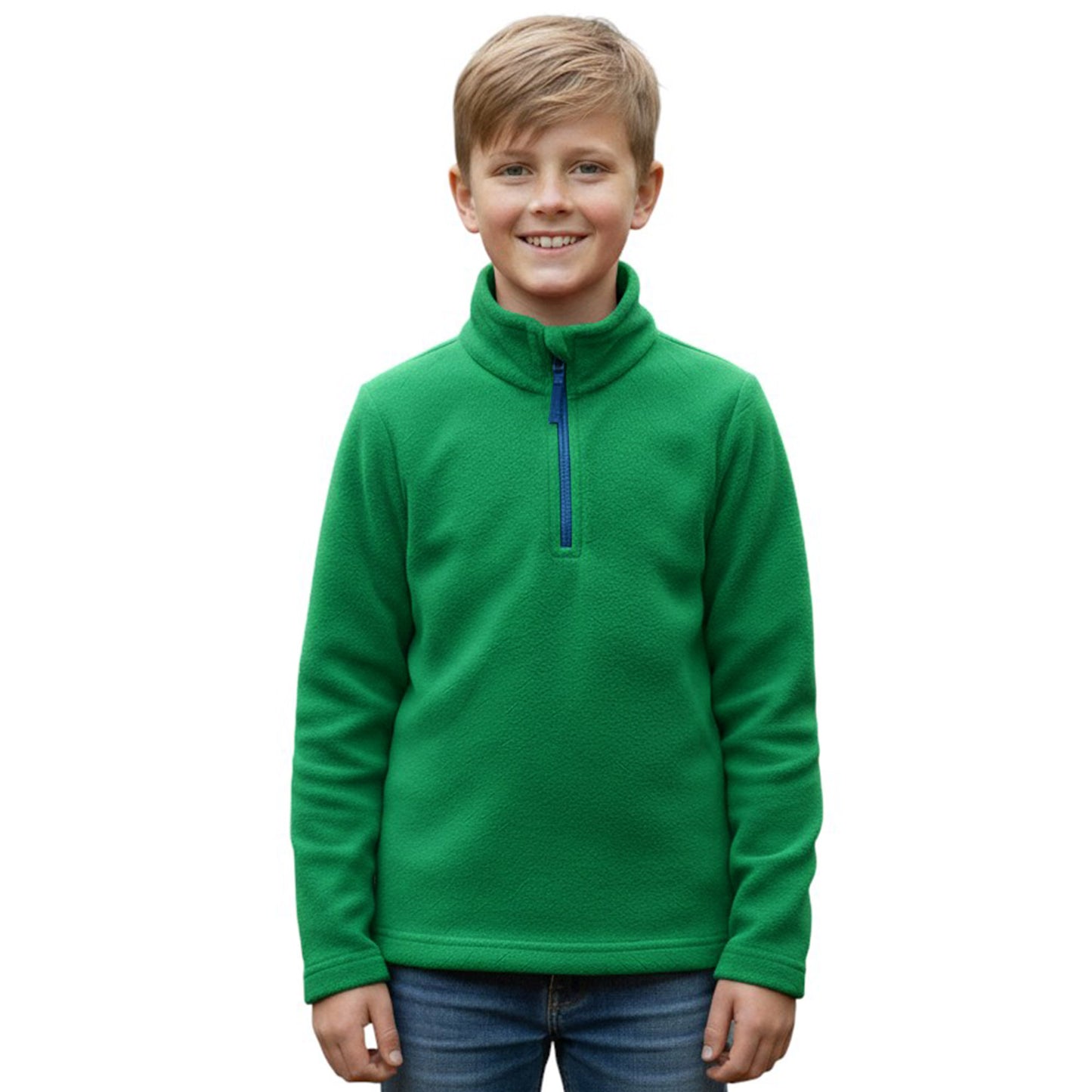 Kids Unisex Fleece Top – 1/4 Zip High Neck Pullover Sweatshirt