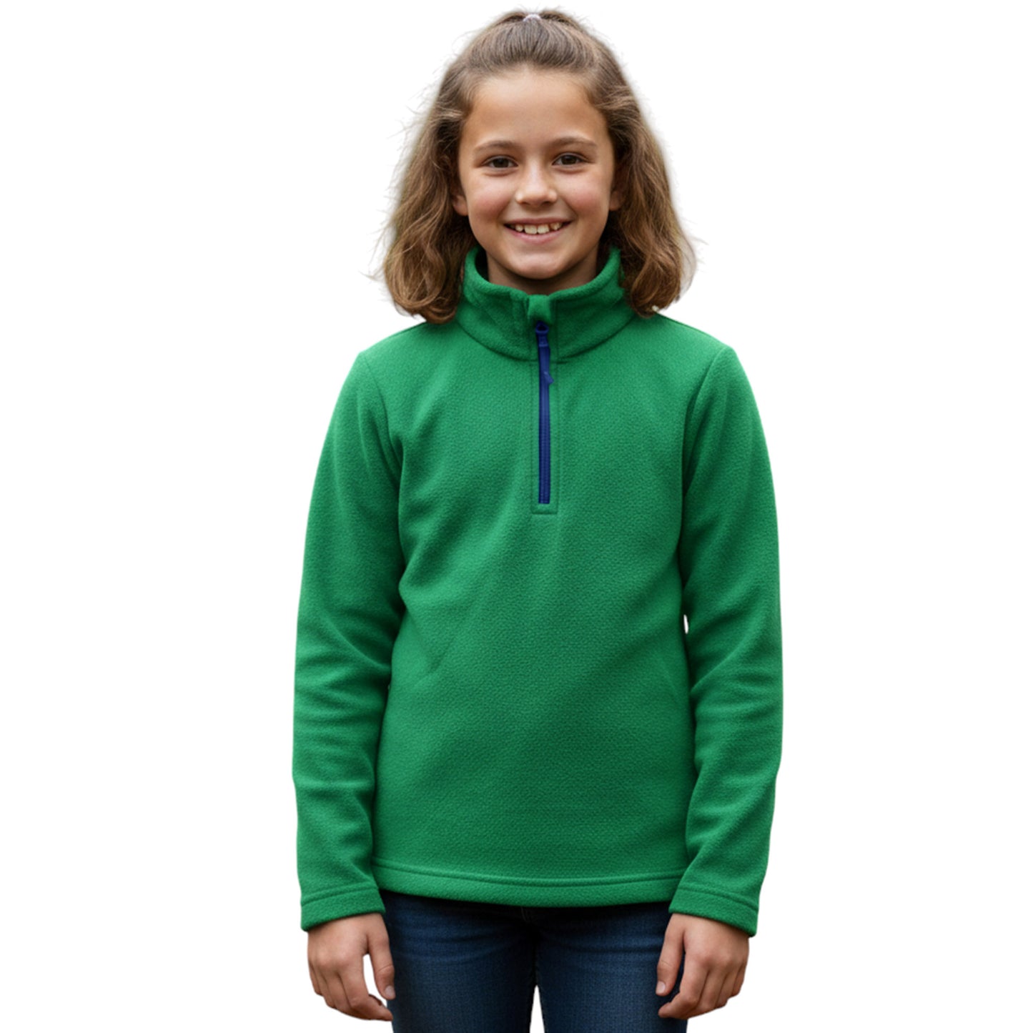 Kids Unisex Fleece Top – 1/4 Zip High Neck Pullover Sweatshirt