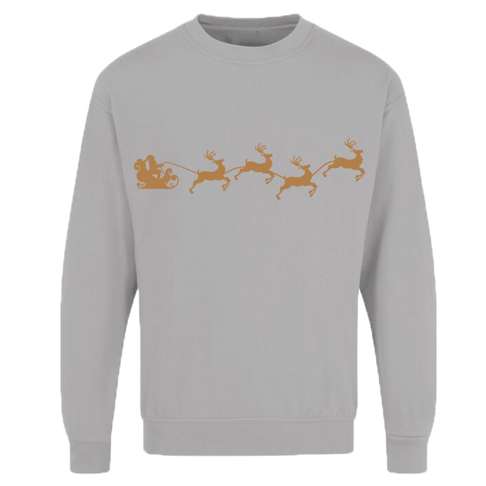 Unisex Adults Christmas Santa Reindeer Sweatshirt