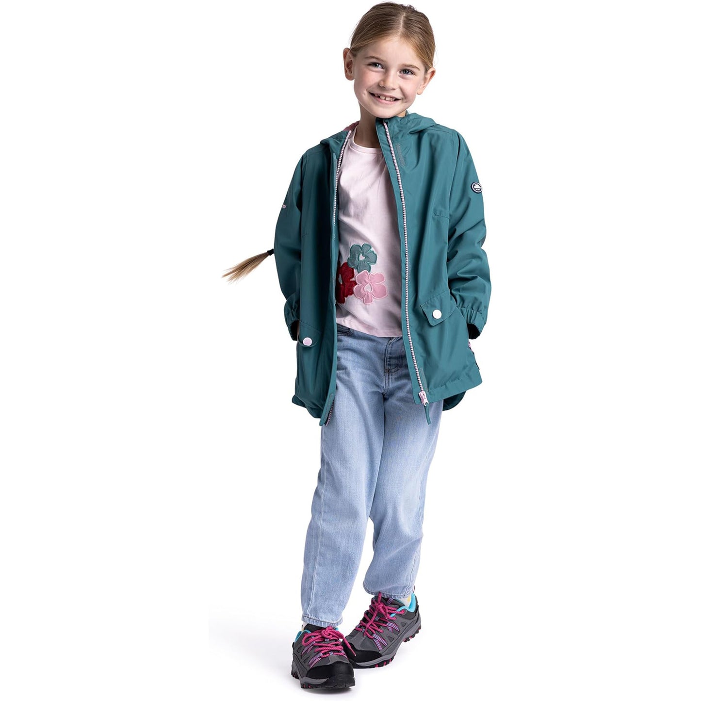 Kids Girls Flourish Waterproof Raincoat
