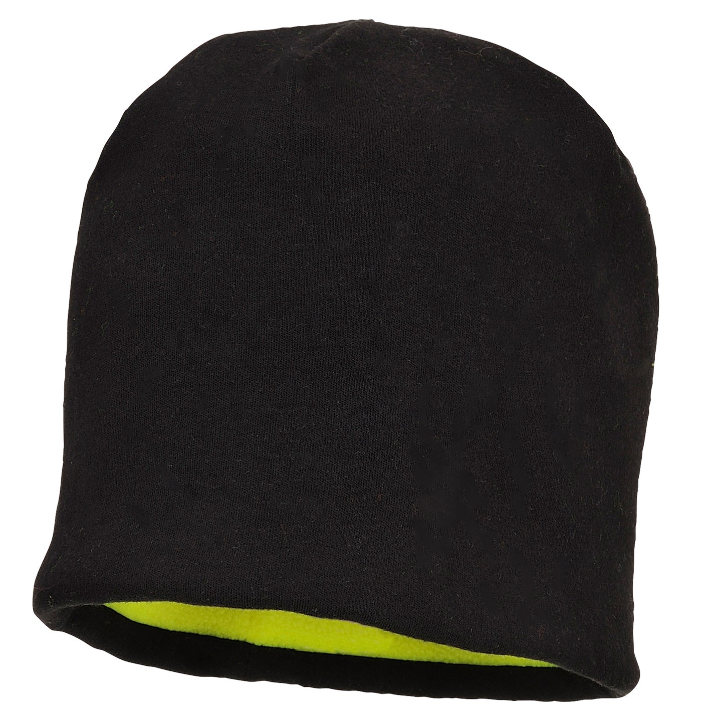 Reversible Hi-Vis Beanie Hat | HA14 Thermal Fleece Work Cap | Yellow/Black