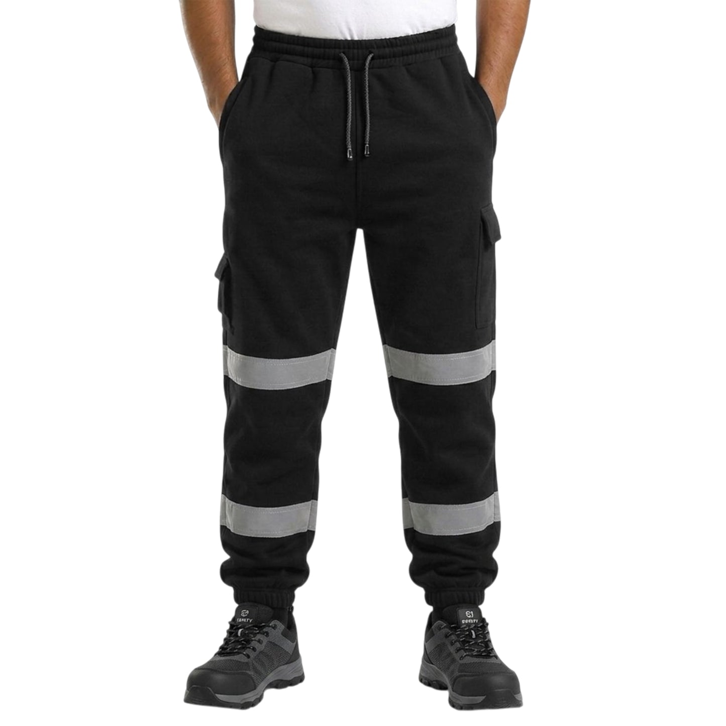 Hi-Vis Jogging Trousers | Reflective Safety Joggers Sweat Pants – Railway GO/RT
