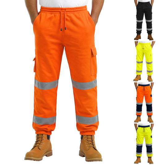 Hi-Vis Jogging Trousers | Reflective Safety Joggers Sweat Pants – Railway GO/RT