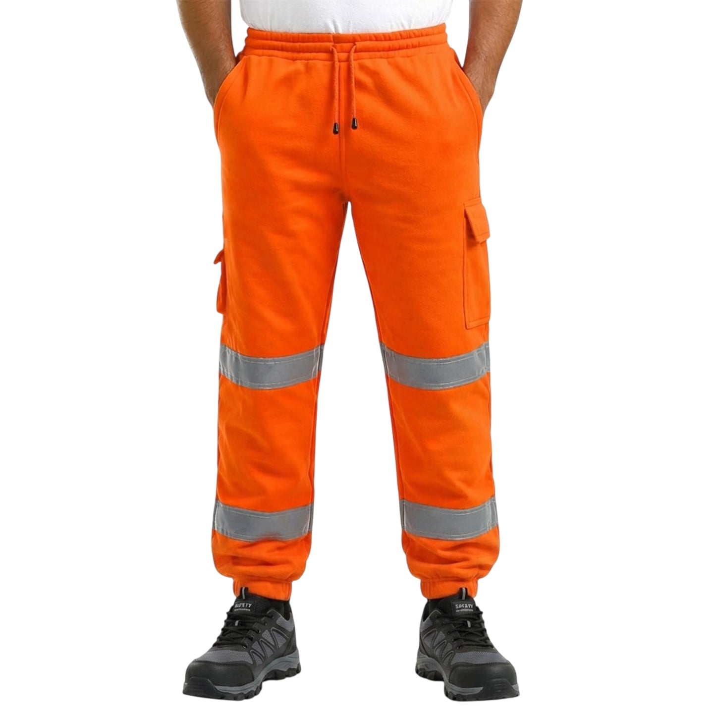 Hi-Vis Jogging Trousers | Reflective Safety Joggers Sweat Pants – Railway GO/RT