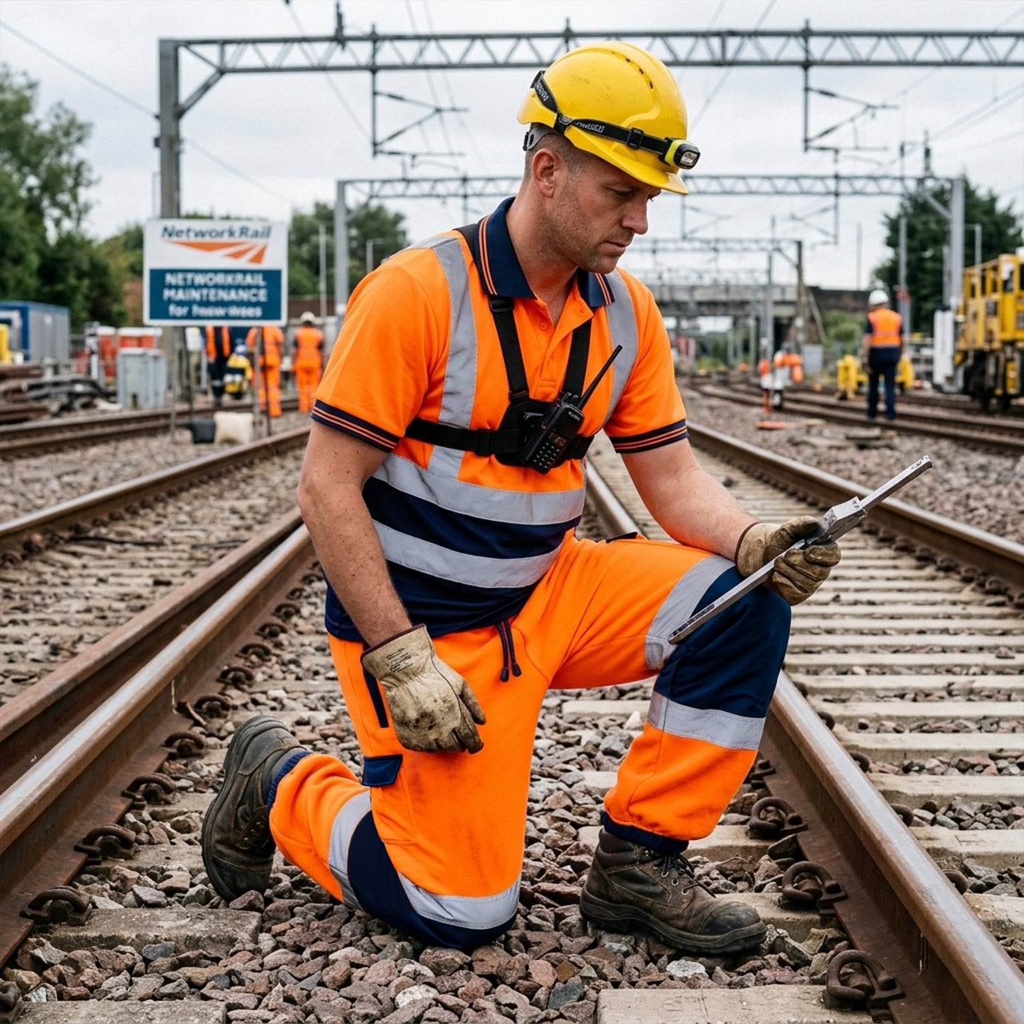 Hi-Vis Jogging Trousers | Reflective Safety Joggers Sweat Pants – Railway GO/RT