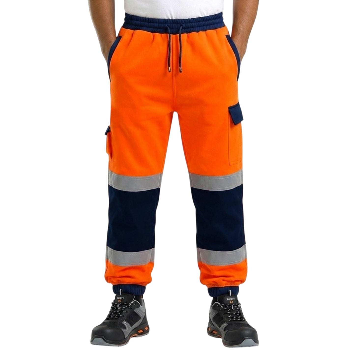 Hi-Vis Jogging Trousers | Reflective Safety Joggers Sweat Pants – Railway GO/RT