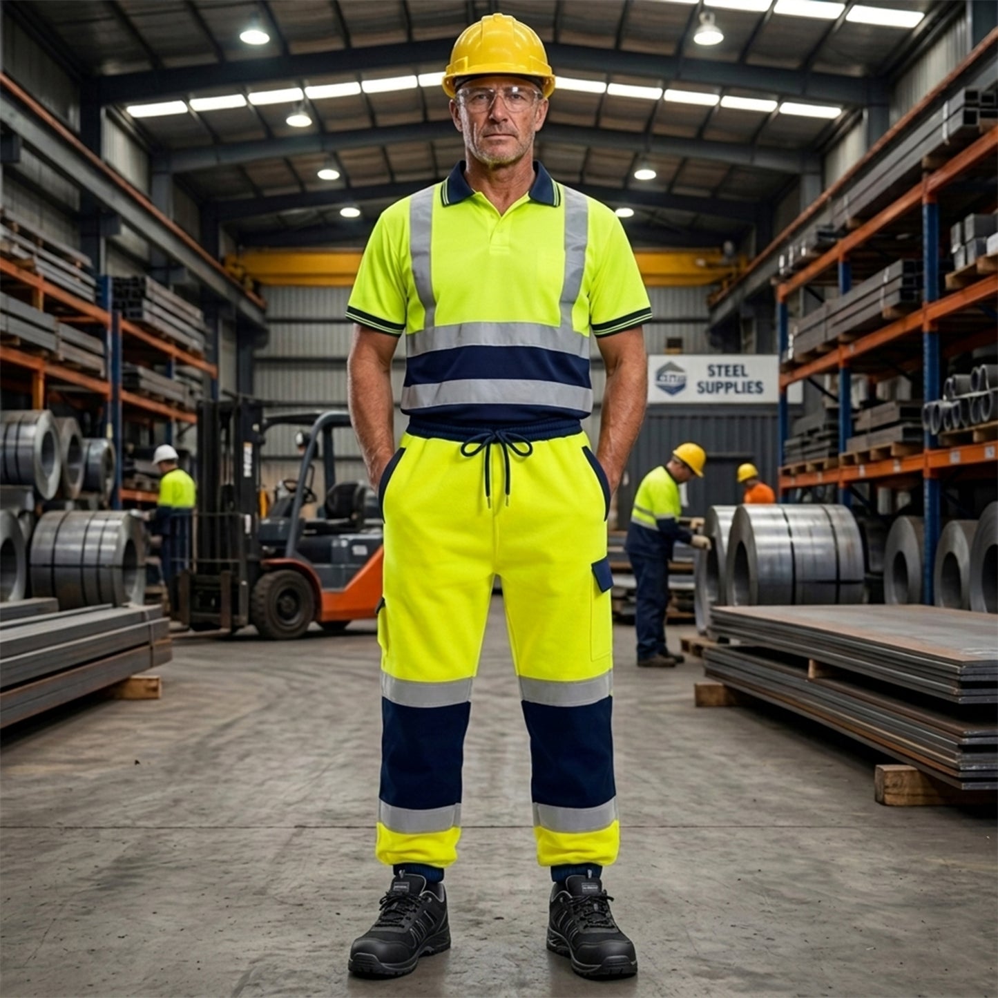 Hi-Vis Jogging Trousers | Reflective Safety Joggers Sweat Pants – Railway GO/RT