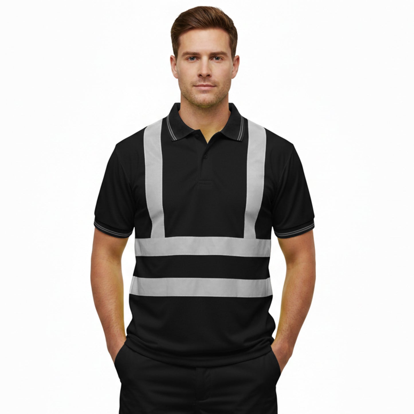 Mens Hi Vis Short Sleeve Polo Shirt