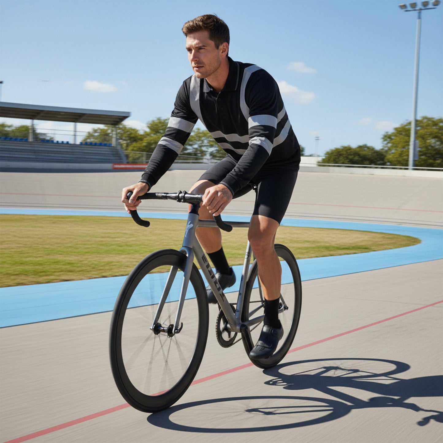 Mens Hi Vis Long Sleeve Polo Shirt