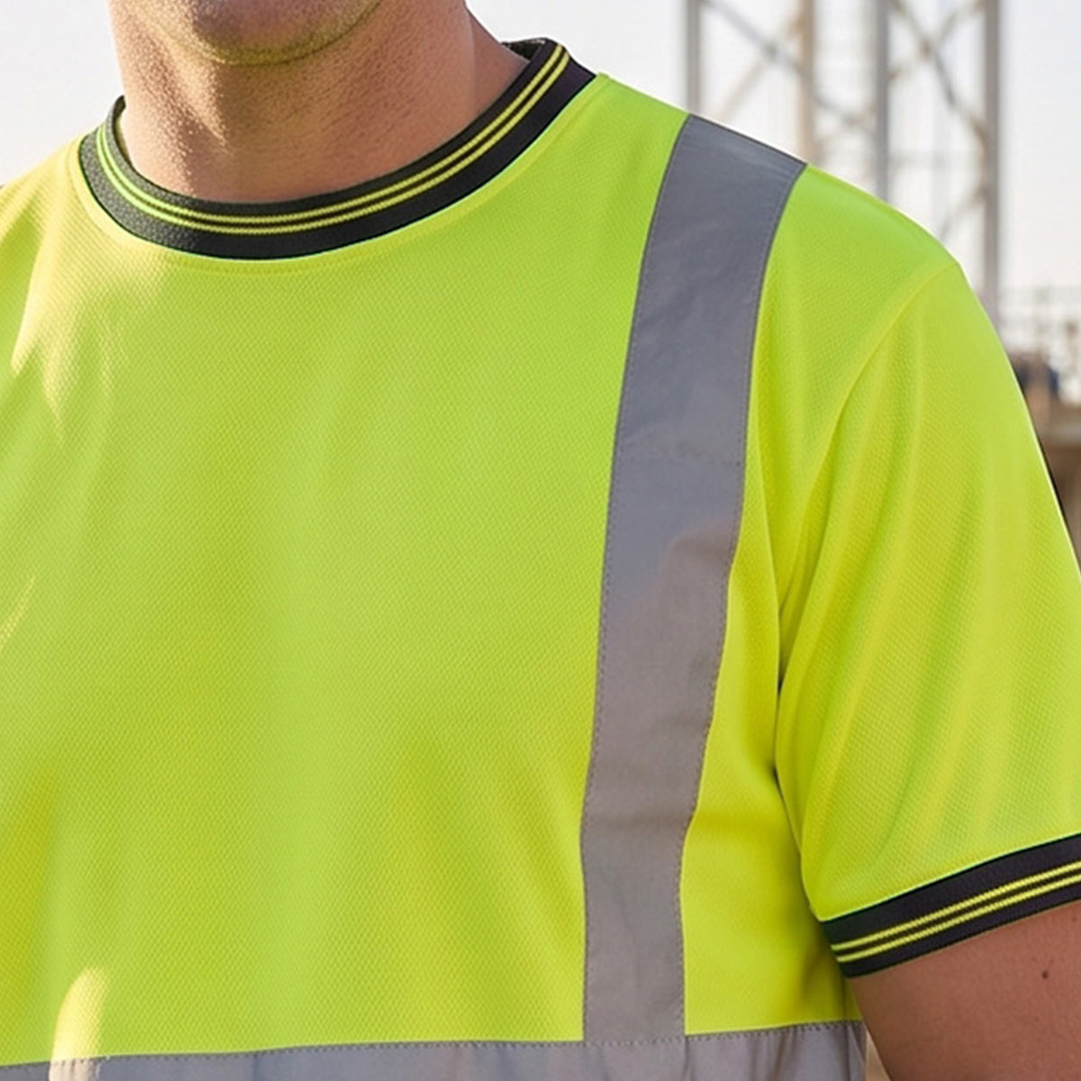 Hi-Vis Crew Neck T-Shirt | EN ISO 20471 Class 2 Safety Top