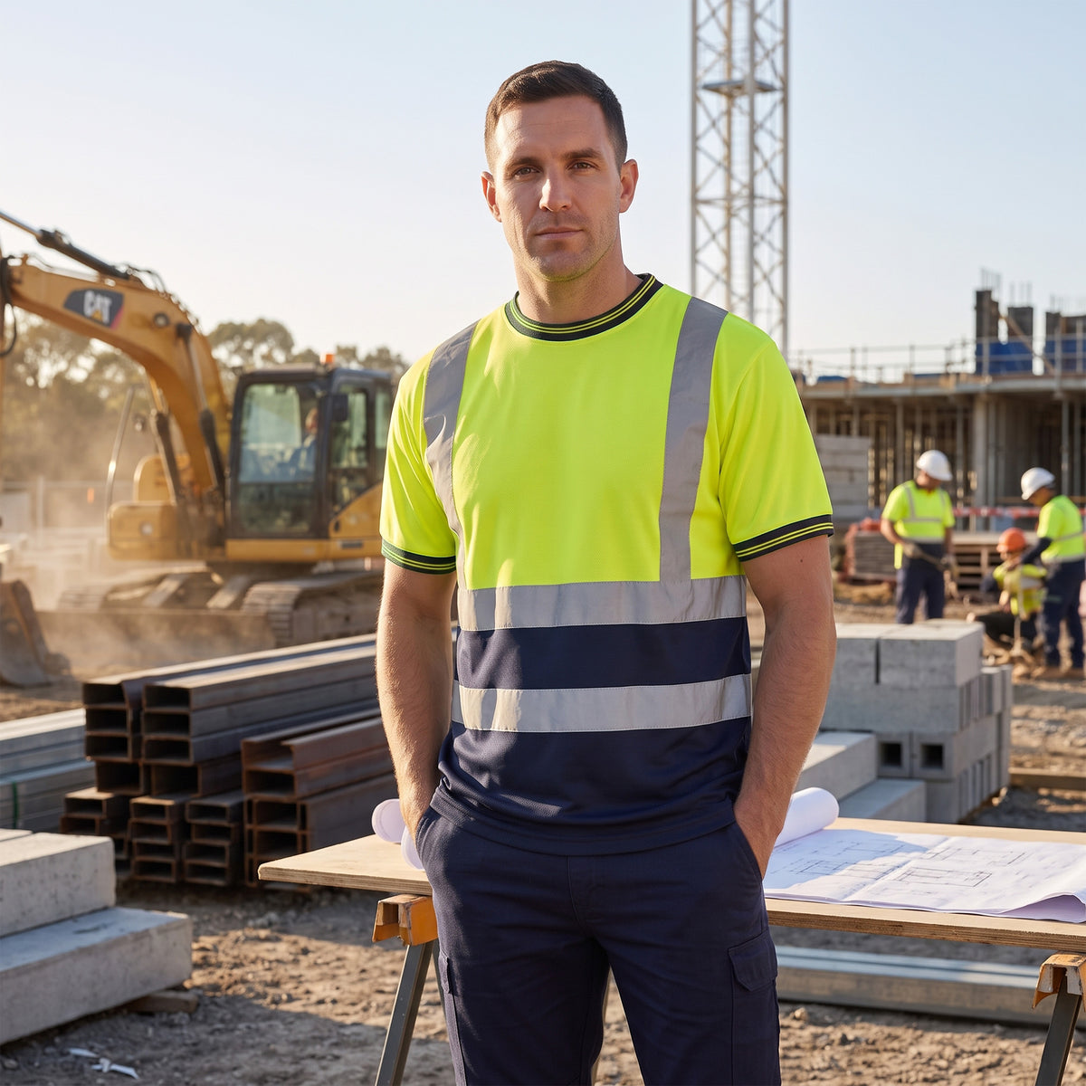 Hi-Vis Crew Neck T-Shirt | EN ISO 20471 Class 2 Safety Top