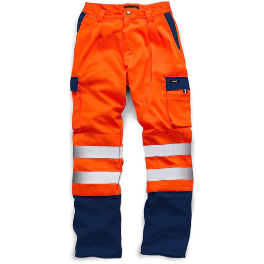 Mens Hi Vis Polycotton Safety Work Trousers