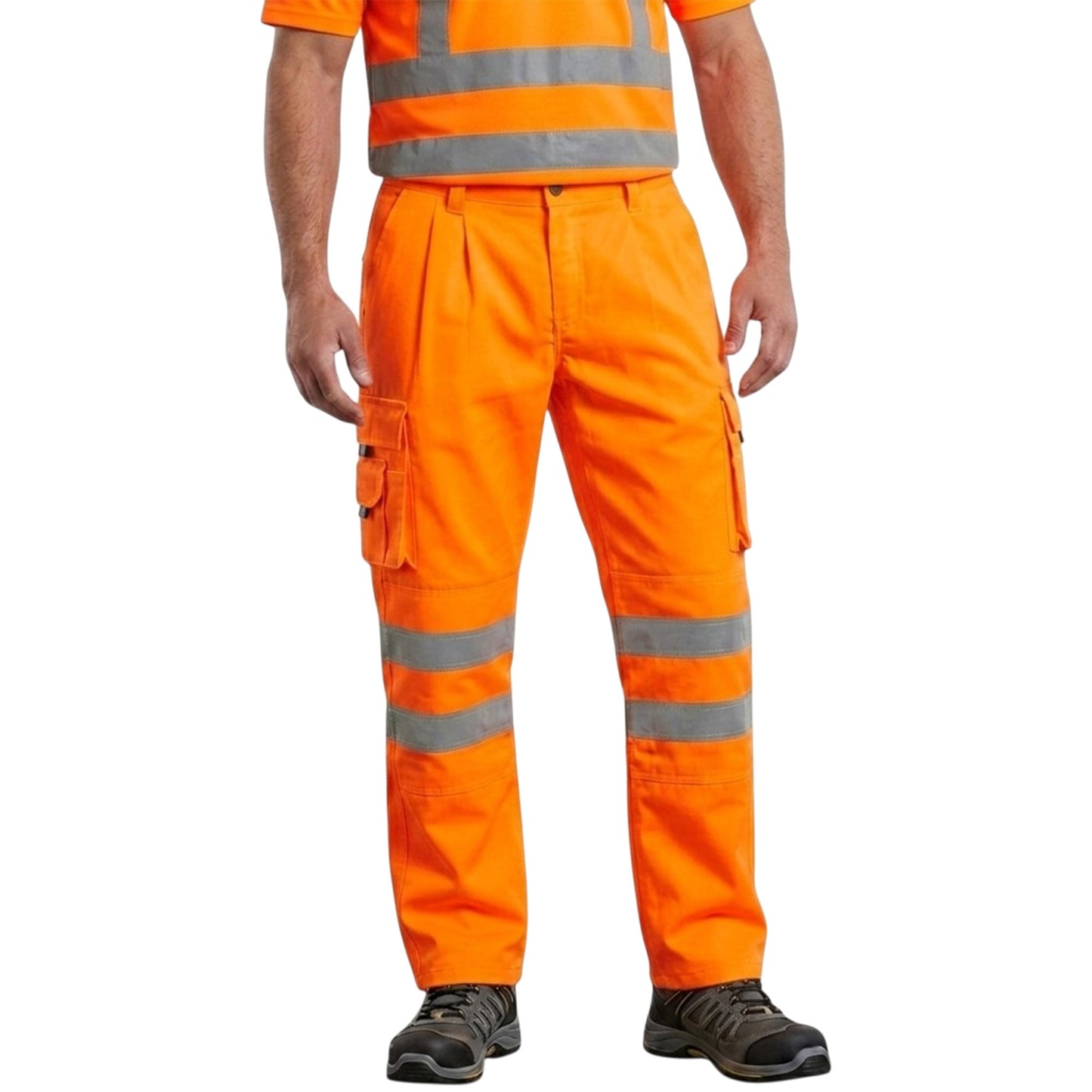 Mens Hi Vis Polycotton Safety Work Trousers