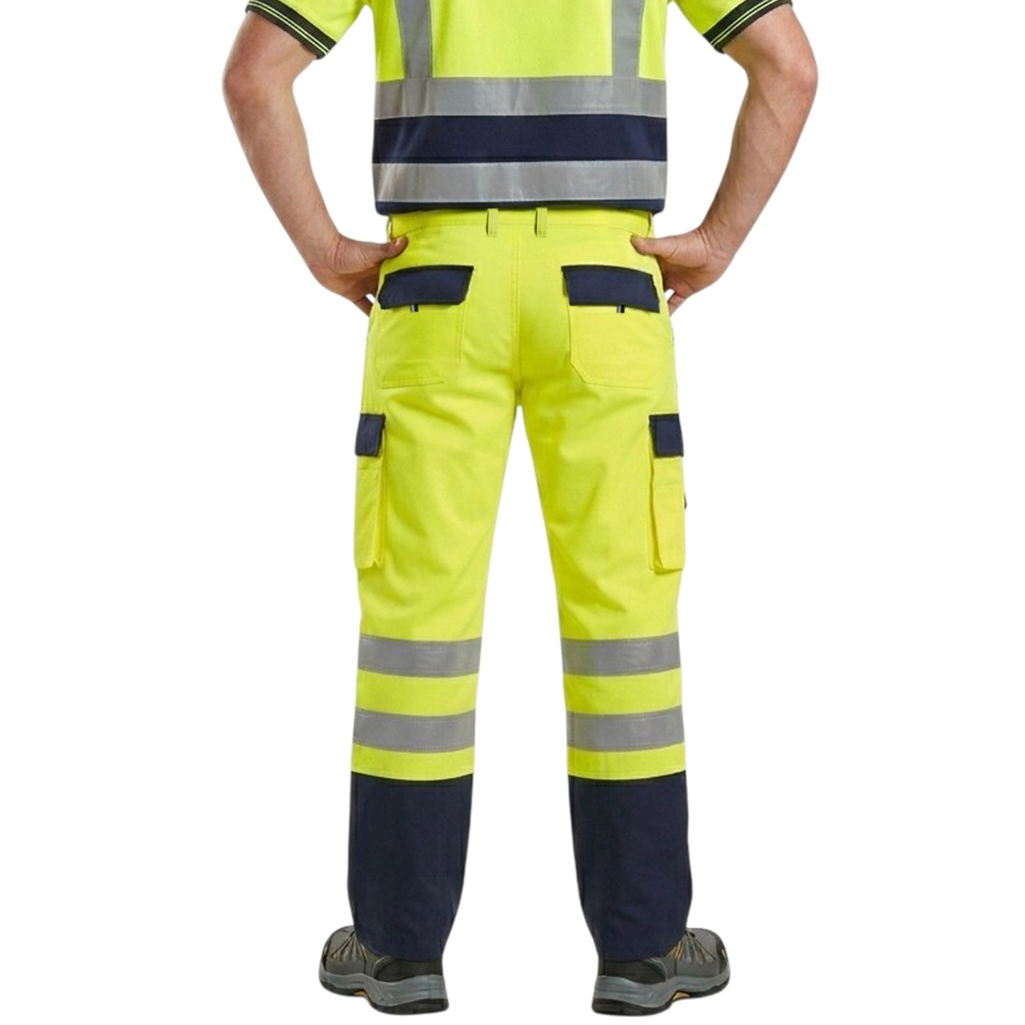 Mens Hi Vis Polycotton Safety Work Trousers