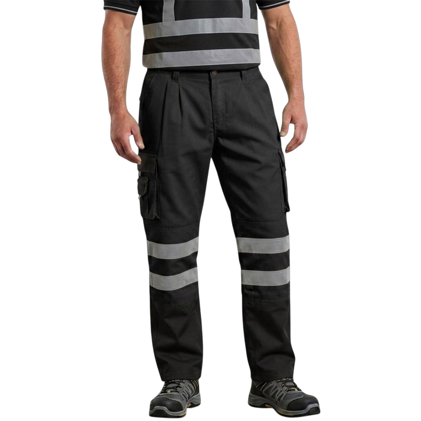 Mens Hi Vis Polycotton Safety Work Trousers