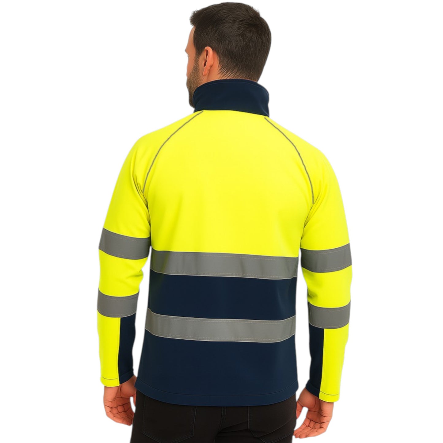 Mens Hi Vis Weatherproof SoftShell Jacket