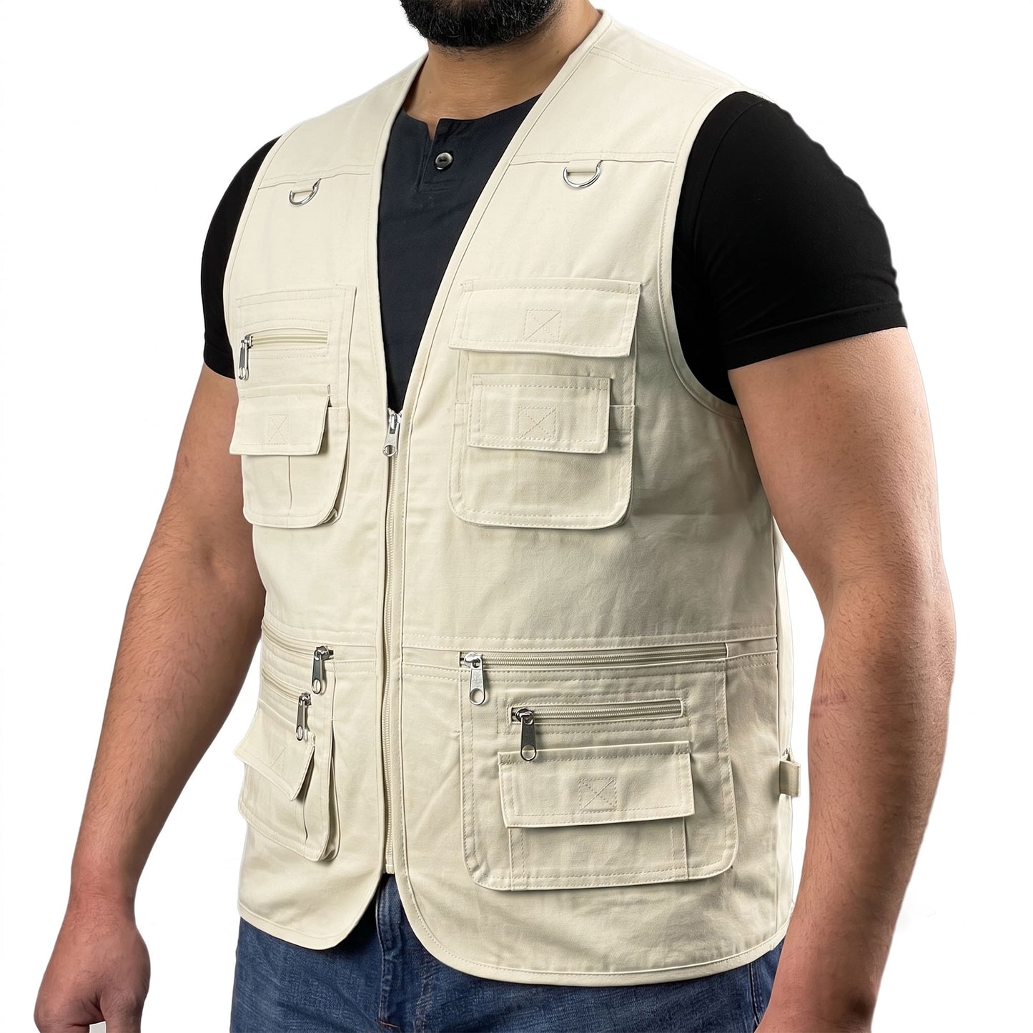 Mens Multi Pocket Utility Vest | Hiking Waistcoat | Fishing Vest