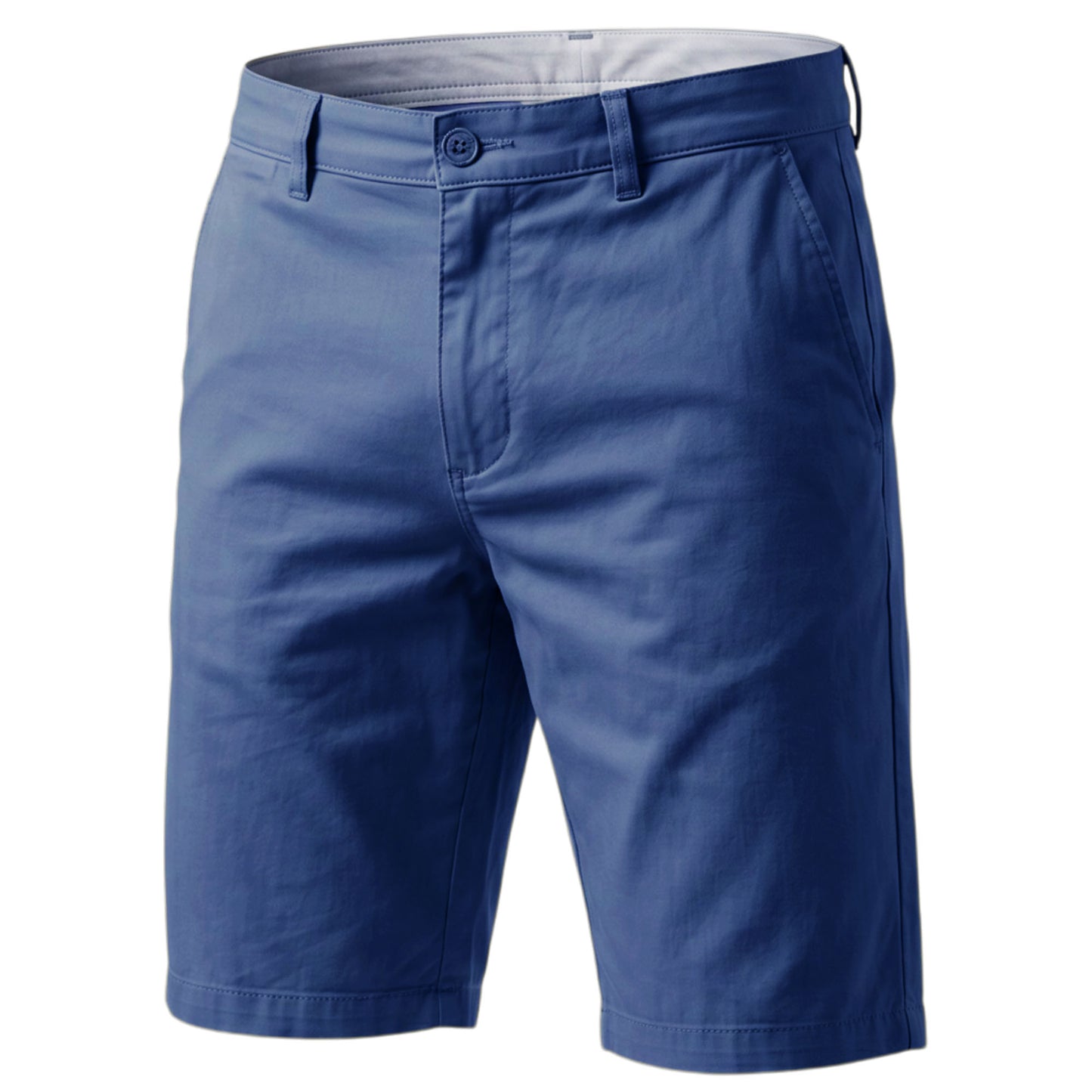 Men’s Regular Fit Chino Shorts – 100% Cotton Knee Length