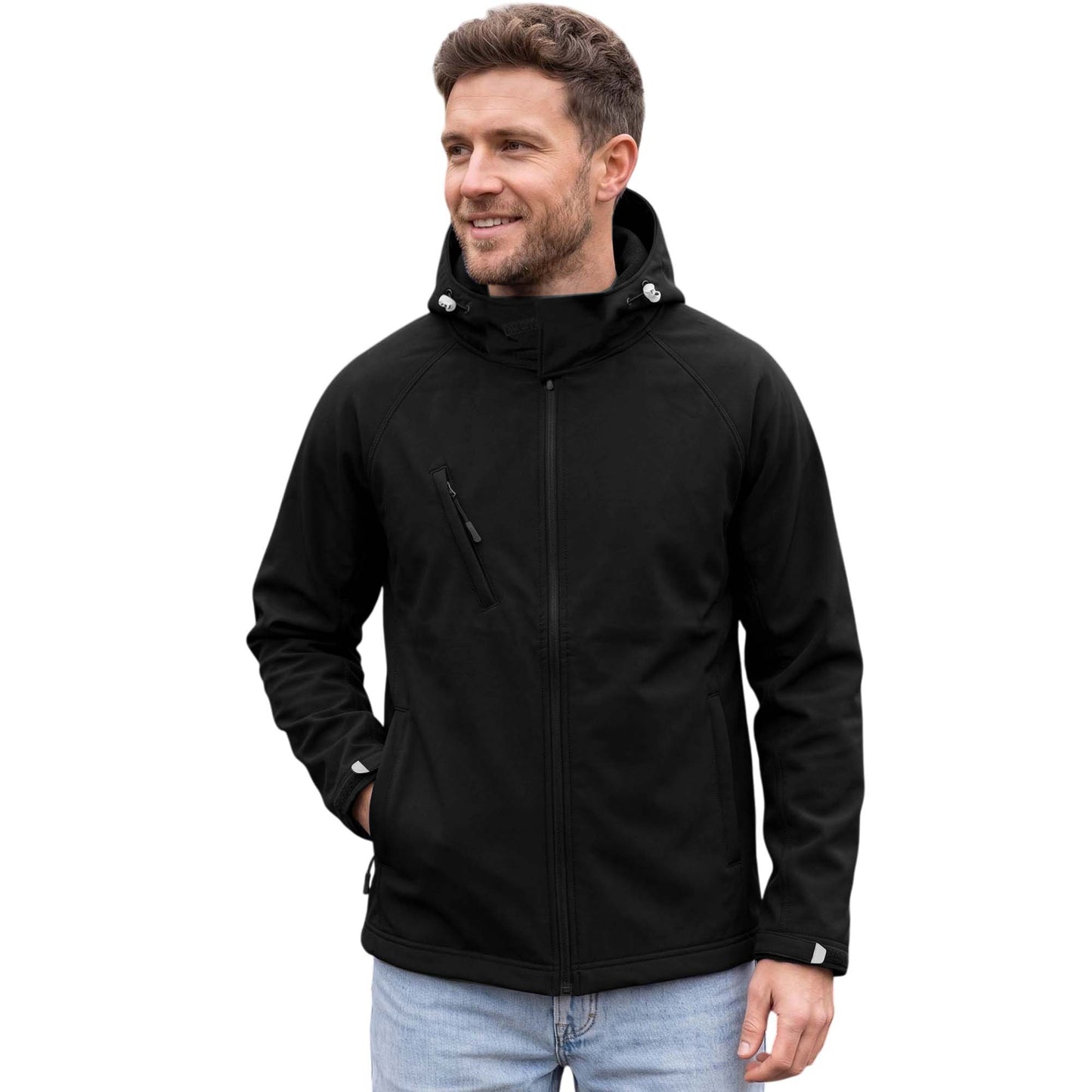 Men’s Water-Resistant Detachable Hooded Softshell Jacket