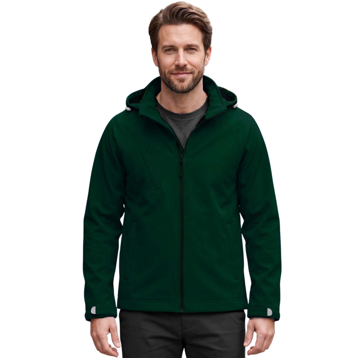 Men’s Water-Resistant Detachable Hooded Softshell Jacket