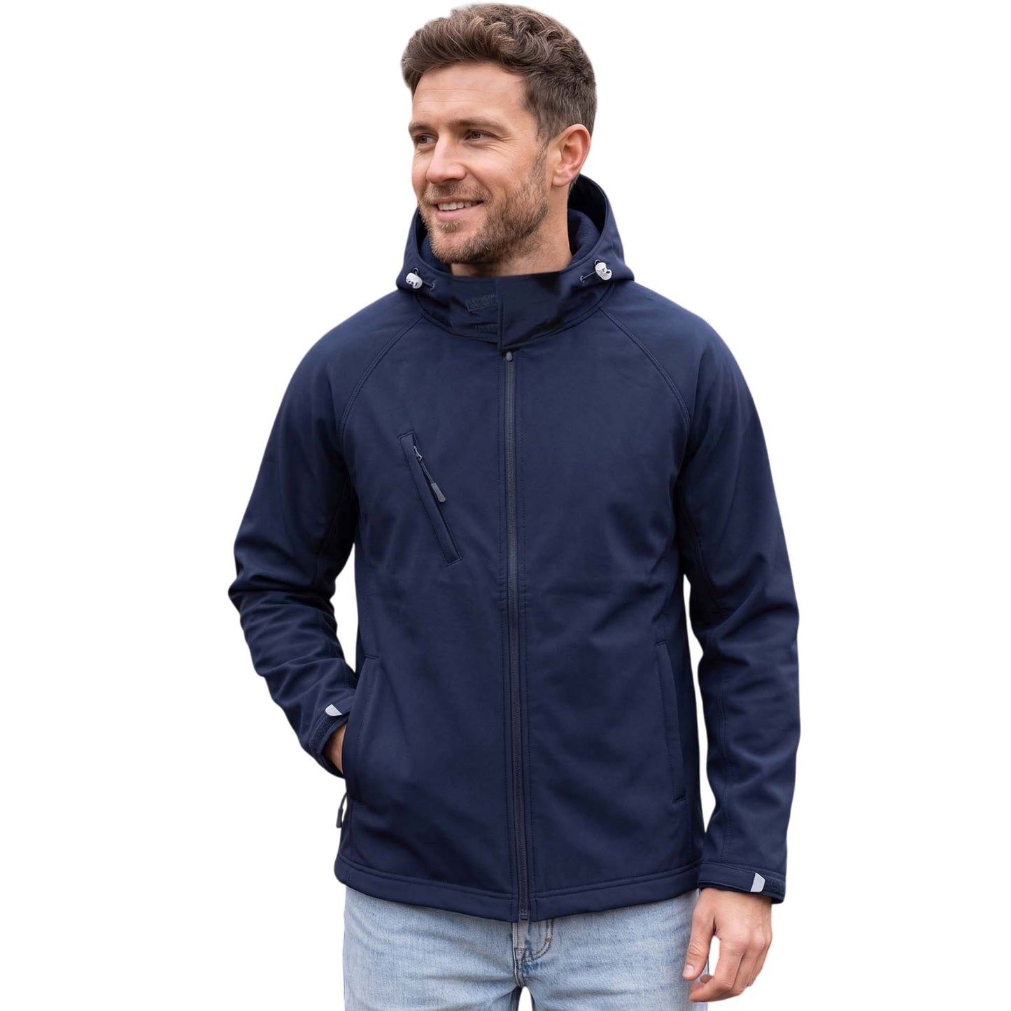 Men’s Water-Resistant Detachable Hooded Softshell Jacket
